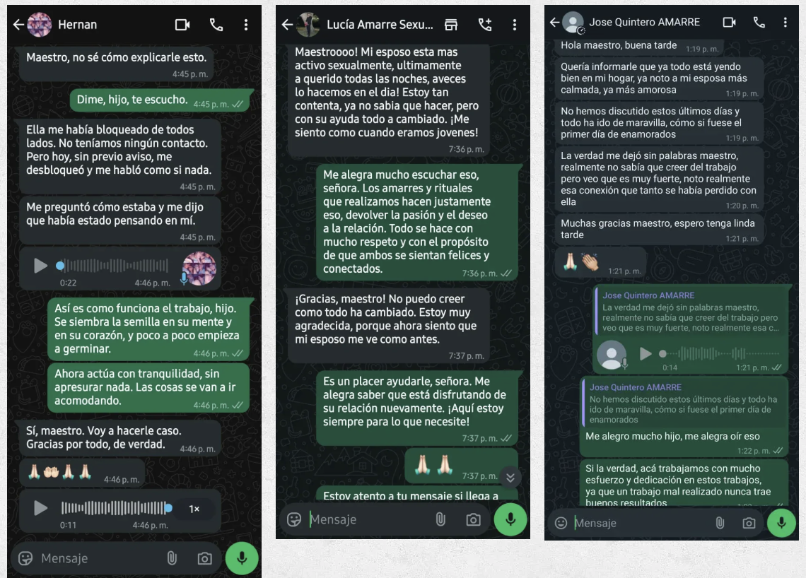 Testimonios de agradecimiento Maestro Salomon